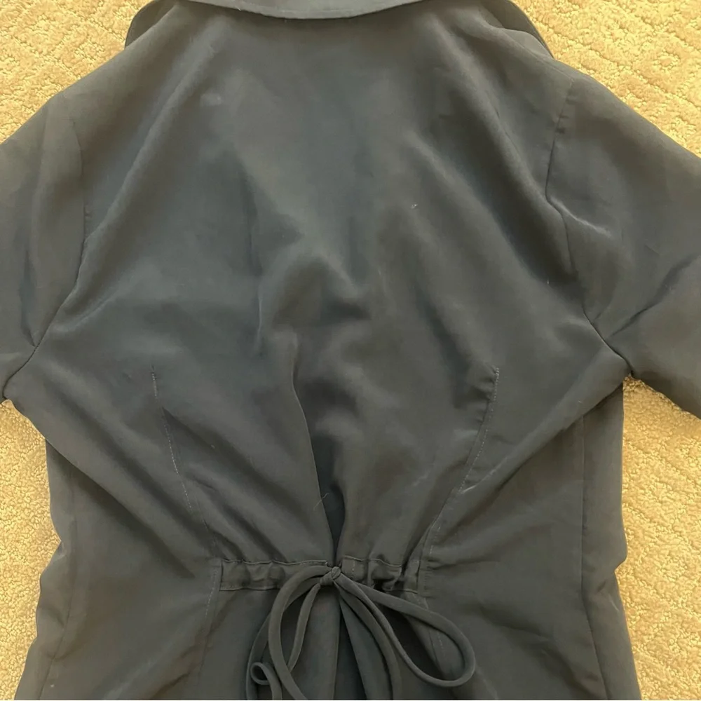 NWOT Nordstrom BP Navy Blue Shirt Dress With Drawstring in the Back, Size Medium - Picture 6 of 11